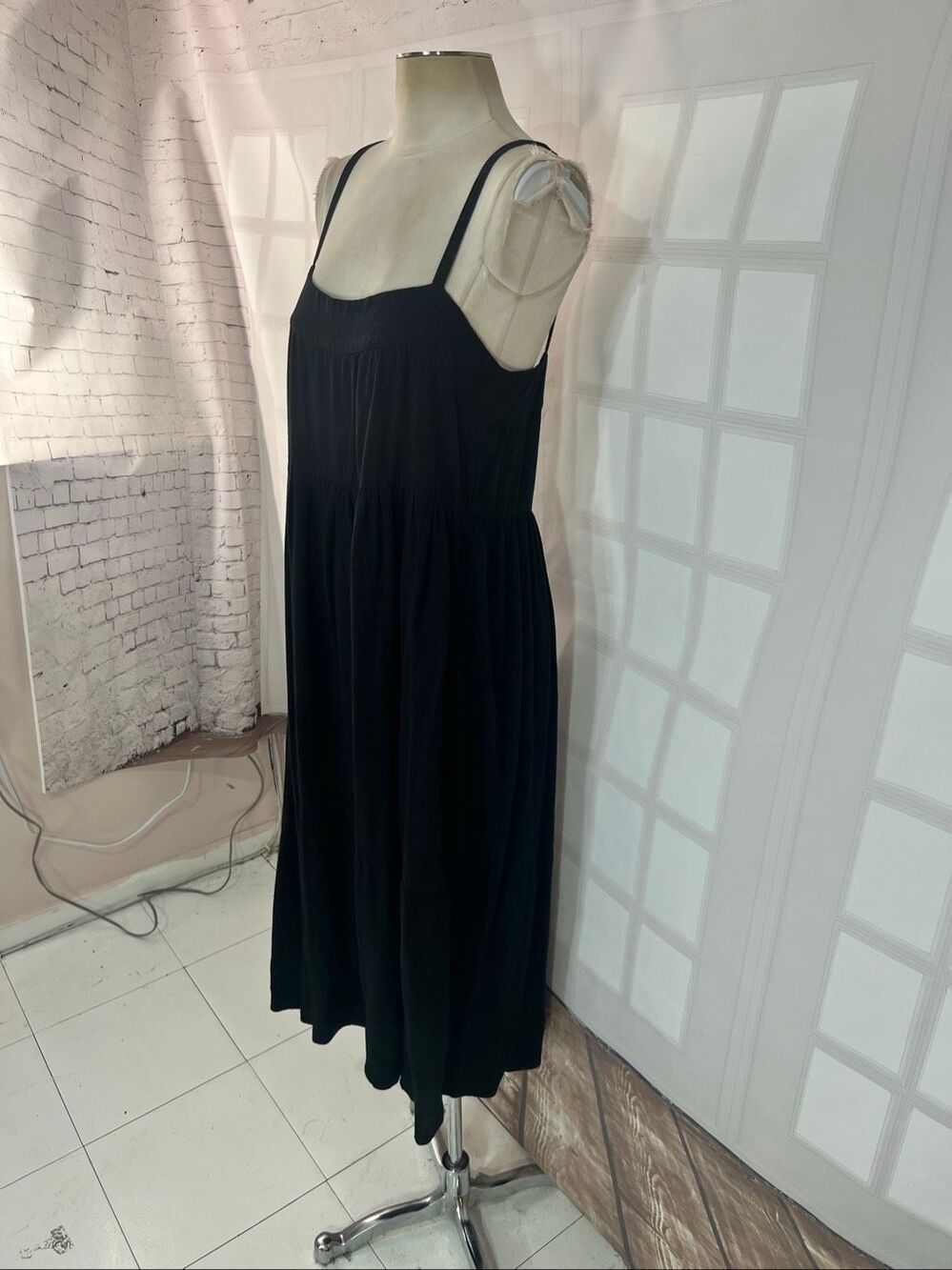 Rachel Pally Black Syd Linen Blend Sleeveless Tiered A-Line Maxi Dress Size XL - Picture 5 of 13